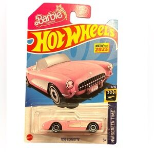 NWT Hotwheels Barbie 1956 Corvette Pink